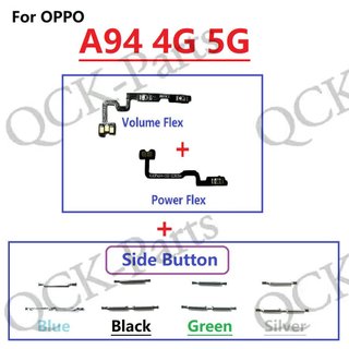 Dành cho oppo a94 4g 5g nút nguồn bên + nút âm lượng chìa khóa nhà ở nút bên ruy băng cáp mềm linh kiện thay thế