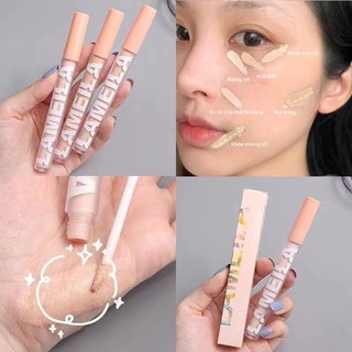 Kem Che Khuyết Điểm Dạng Lỏng 3 Màu Dưỡng Ẩm Che Phủ Mụn Và Quầng Thâm