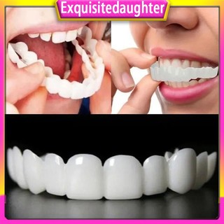 Răng trên và dưới mô phỏng niềng răng Làm trắng niềng răng thế hệ thứ sáu silicone mô phỏng răng Nụ cười tức thì Niềng răng niềng răng