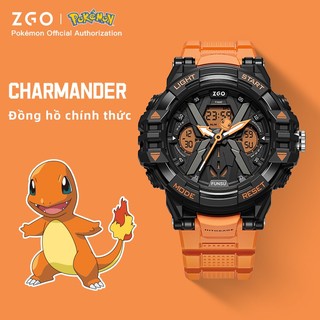 ZGO x Pokemon Charmander Nam Đồng Hồ Điện Tử Trẻ Em Dạ Quang Chống Nước Jenny Rùa Hộp Quà Tặng 8723
