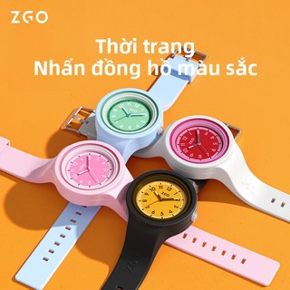 Đồng hồ trẻ em Zgo đồng hồ dễ thương học sinh tiểu học đồng hồ bé gái chống thấm nước dạ quang quà tặng trẻ em 8770