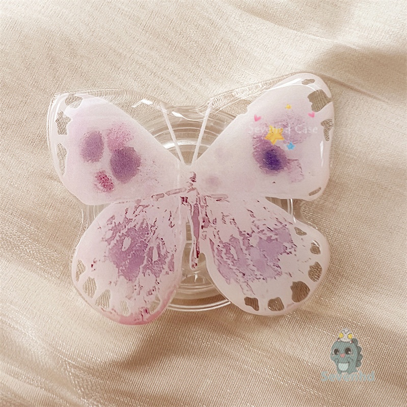 Ốp Điện Thoại Họa Tiết Sao Lấp Lánh Gắn Kèm Nhẫn Giữ Có Thể Gấp Gọn Dành Cho iPhone Android