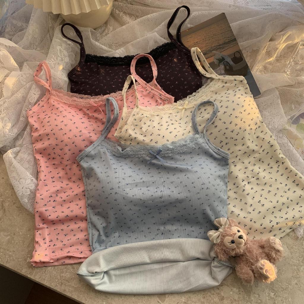 Áo Hai Dây Ôm Hở Vai In Họa Tiết Hoa Thời Trang Mùa Hè Cho Nữ | BigBuy360 - bigbuy360.vn