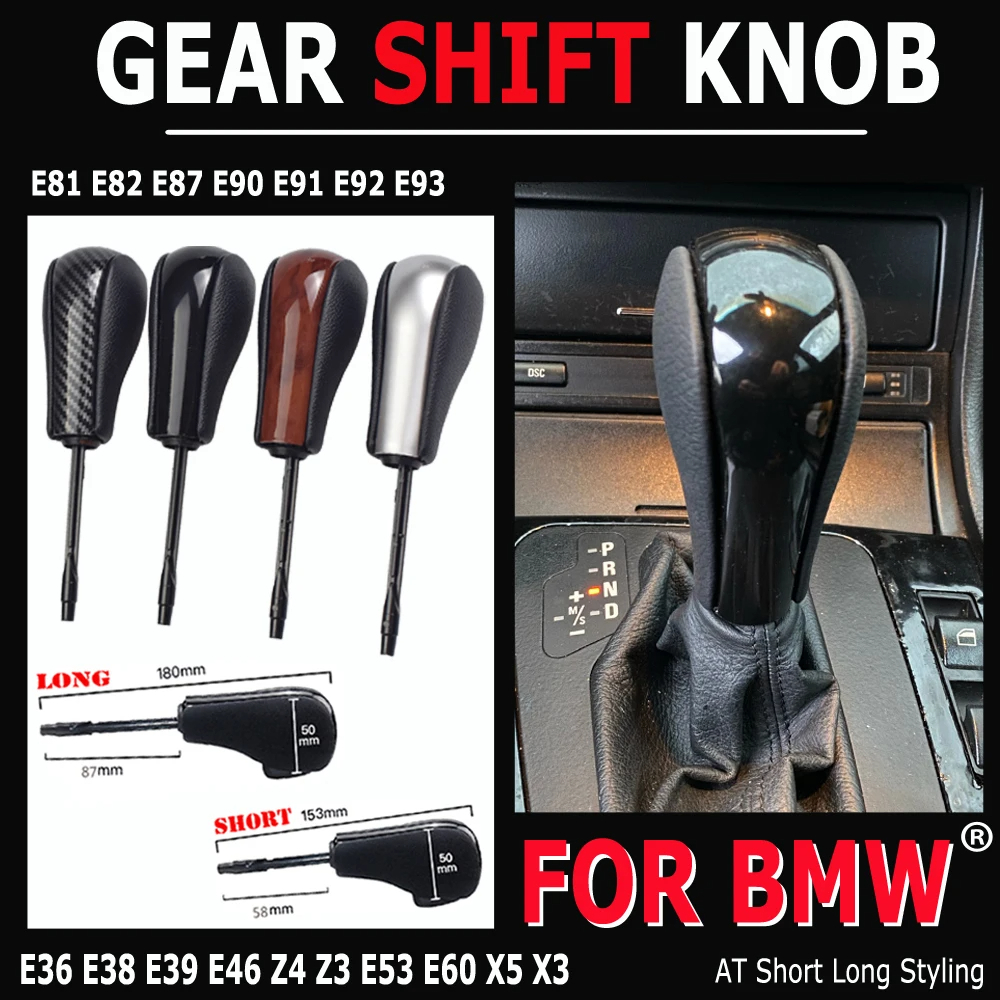 Thích hợp cho BMW E39 E46 E53 E60 E61 E63 E64 E83 E81 E82 E87 E90 E91 E92 E93 Tự Động Cần Số Núm Cần