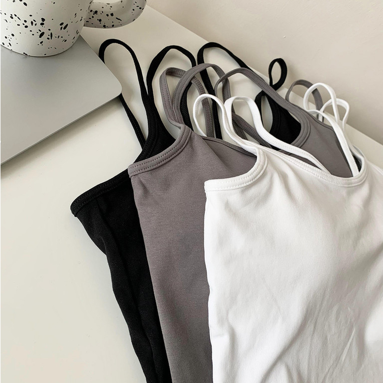 【WANG JIAO ZHAN】(Chất liệu 100% bông)  Áo yếm ngắn tay có đệm thời trang dành cho nữ Có miếng đệm ngực【2023】 | BigBuy360 - bigbuy360.vn