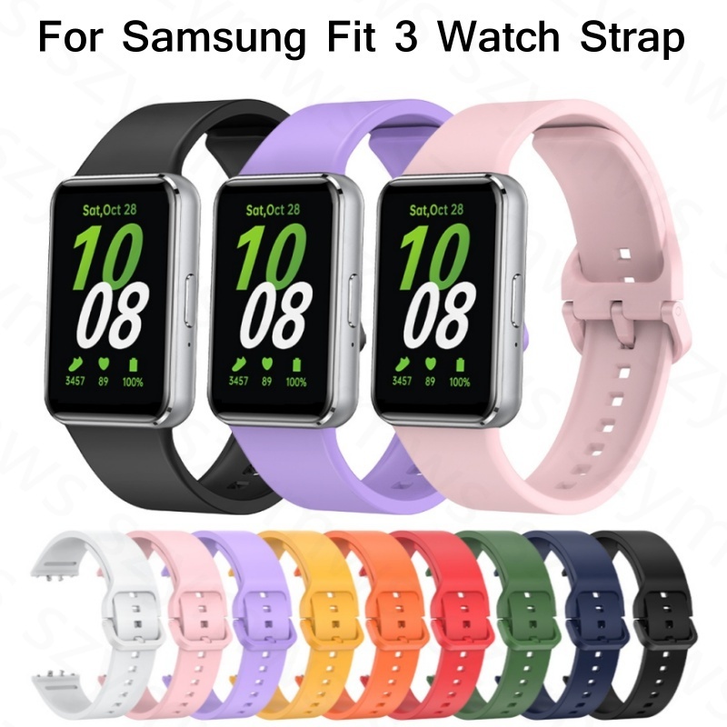 Vòng đeo tay dây đeo silicon Samsung Galaxy fit 3 Đồng hồ thông minh Dây đeo mềm cho Samsung Galaxy 