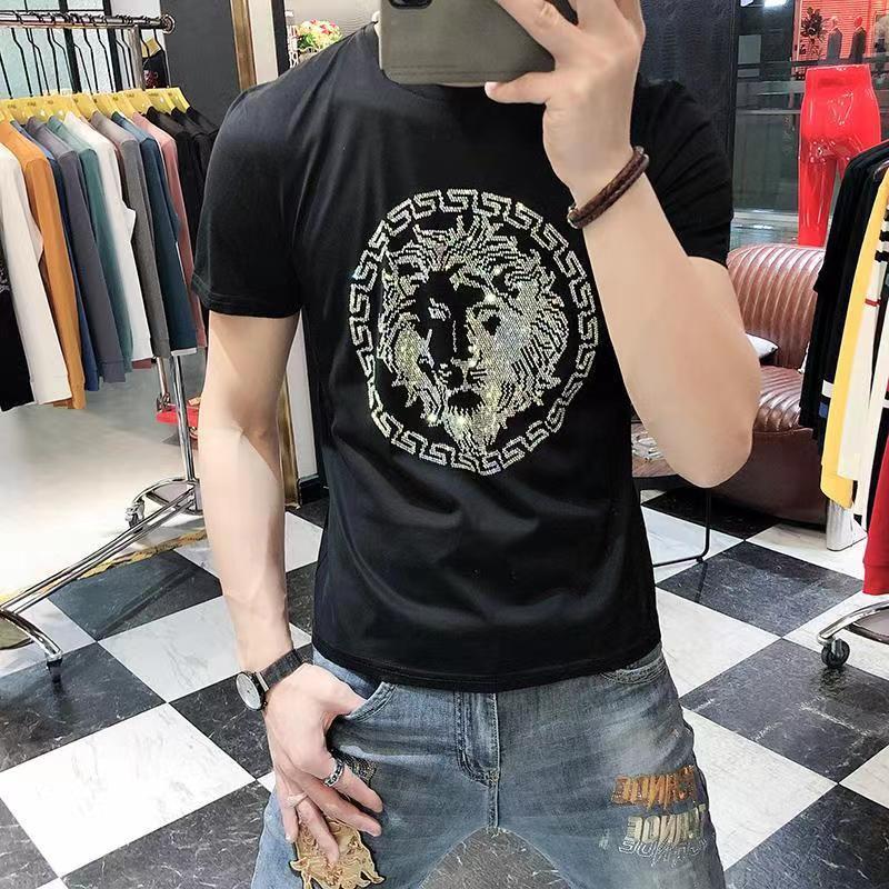 Áo Nam Hot Diamond VS Medu Tay Ngắn Thoáng Khí Cotton Đáy Áo Sơ Mi Bé Trai Top