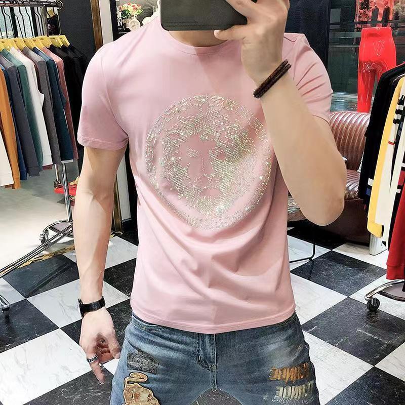 Áo Nam Hot Diamond VS Medu Tay Ngắn Thoáng Khí Cotton Đáy Áo Sơ Mi Bé Trai Top