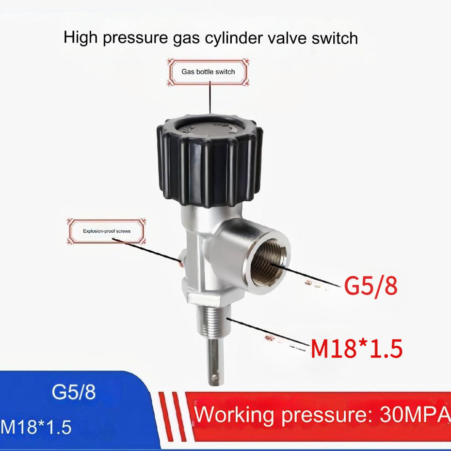 Van áp suất cao PCP Công tắc van xi lanh chống cháy nổ 30mpa / Van bình xăng Co2 40mpa Xi lanh thở M