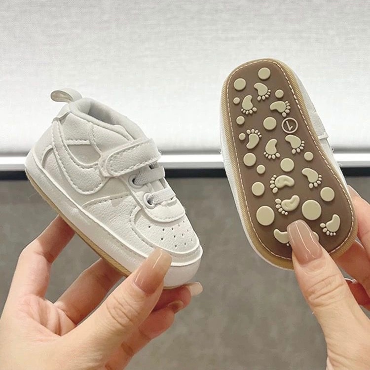 Giày thể thao nam và bé 0-18 tháng tuổi, giày đi bộ đế cao su, giày trẻ em chống trượt