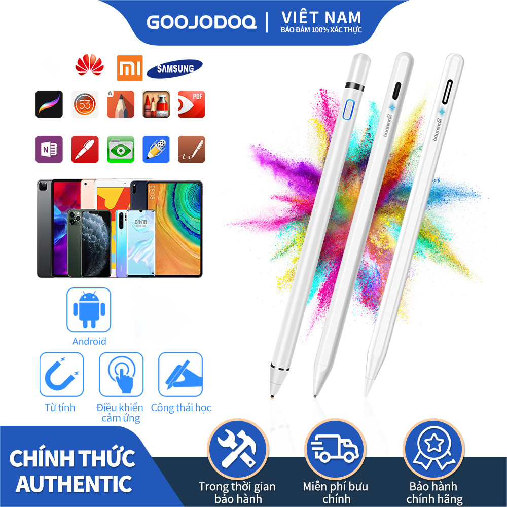 Goojodoq Bút cảm ứng thích hợp cho android ipad thế hệ thứ 5 iphone xiaomi pad 5/ huawei tablet