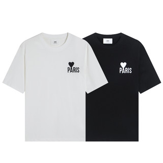 ❤️Hàng có sẵn ❤️❤️Áo thun ngắn tay cổ tròn thêu chữ PARIS mới # unisex