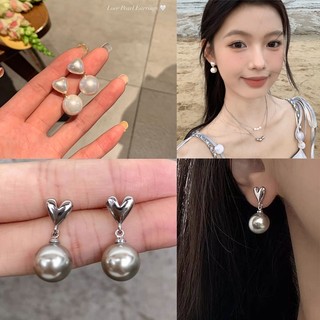 Bông Tai Ngọc Trai Vintage Pháp Thanh Lịch Nữ Bông Tai Ngọc Trai Trang Sức