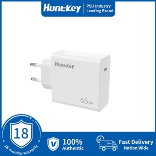 Bộ sạc USB C 65W cho Android Huntkey Bộ sạc USB C GaN PD Đầu sạc nhanh với cổng kép cho MacBook Pro / Air cho máy tính xách tay cho iPad cho iPhone cho Samsung Đa thiết bị