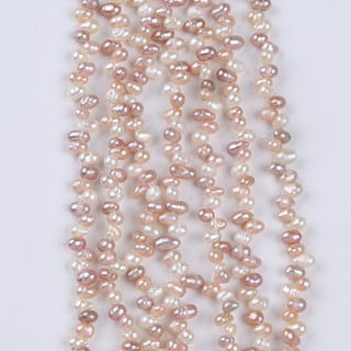  Chiều dài 18cm 3-3,5mm hình gạo Ngọc trai Dây ngọc trai nuôi cấy nước ngọt tự nhiên Bán buôn 