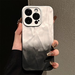 【TPU soft case/Silver+Black】Ốp lưng compatible for iphone 11 12 13 14 15 pro max case