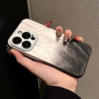 【TPU soft case/Silver+Black】Ốp lưng compatible for iphone 11 12 13 14 15 pro max case