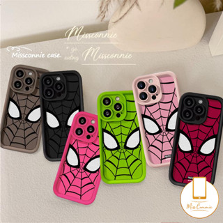 Ốp Lưng Cặp Đôi Nhện Anime Thoáng Mát Tương Thích Cho IPhone 11 16 15 14 13 12 Pro Max 7 X 8 6S 6 Plus XR 7Plus XS MAX SE 2020 Thương Hiệu Hợp Thời Trang Anime MARVEL Angel Eyes Soft Case
