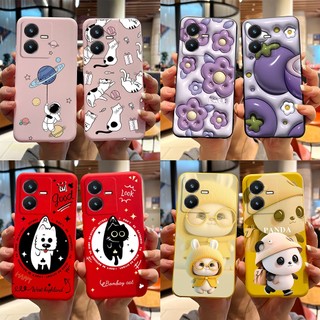 Dành Cho Vivo Y22 Y22s Ốp Lưng V2206 V2207 Silicon Mềm TPU Họa Tiết Gấu Trúc Ốp lưng Ốp Lưng Cho VivoY22 Y 22 S 4G