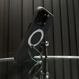 【Carbon fiber texture/Acrylic hard case/Black】ốp lưng compatible for iPhone 12 13 14 15 pro max case