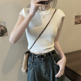 NZN Áo thun nữ không tay thời trang phong cách Hàn Quốc Slim Slim Slim Slim gợi cảm làm bằng chất liệu dệt kim