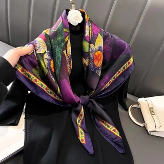 Khăn quàng cổ thời trang LISA 90x90cm Khăn quàng cổ vuông Khăn quàng cổ in hình nữ