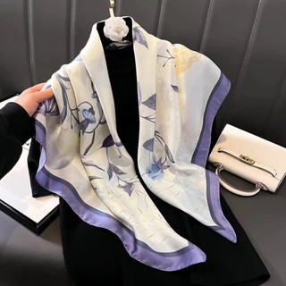 Khăn quàng cổ thời trang LISA 90x90cm Khăn quàng cổ vuông Khăn quàng cổ in hình nữ