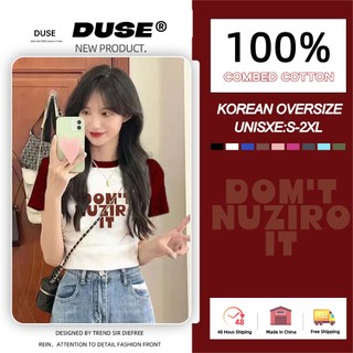 「DUSE」Cô Gái Cay Màu Sắc Gợi Cảm Tương Phản In Hình Áo Thun Nữ Slim Y2K Croptop