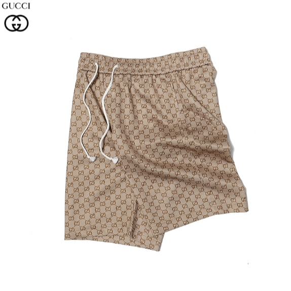 Gucc1 Quần Short Vải jacquard Thêu Họa Tiết Sau Lưng Phong Cách unisex