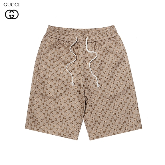 Gucc1 Quần Short Vải jacquard Thêu Họa Tiết Sau Lưng Phong Cách unisex