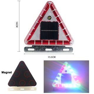 Xe Tải Trailer LED Năng Lượng Mặt Trời Nhấp Nháy Đèn Cảnh Báo Pin Lithium Không Dây Chống Thấm Nước Đêm Chống Va Chạm Đuôi Flash Nhấp Nháy Beacon