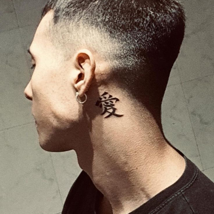 Hình Xăm Dán Tạm Thời Chữ Yêu Chữ Ái Tiiếng Trung Funtattoo Siêu Đẹp Chống Nước Chống Cọ Xát Hình xăm dán họa tiết chữ yêu bằng tiếng Trung cho nam nữ