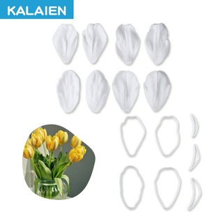 Kalaien hoa tulip fondant khuôn hoa cánh hoa khuôn silicon & bộ khuôn cắt thép không gỉ trang trí bánh sáng tạo ăn được thích hợp bánh fondant khuôn làm tĩnh mạch silicon