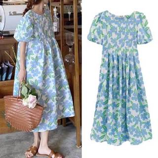 Đầm bầu AMILA dáng rộng in họa tiết phong cách Hàn Quốc thời trang mùa hè