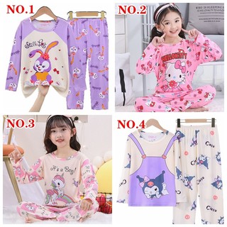 Bộ Đồ Ngủ Tay Dài Dễ Thương Dành Cho Bé Gái đồ bé gái