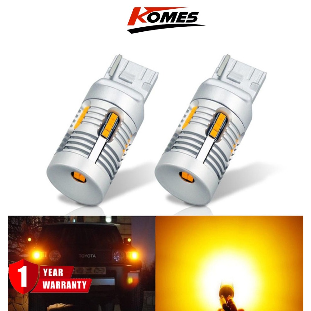 KOMES Set 2 Đèn LED Xi Nhan 1156 / T20 1156 / P21W / PY21W / WY21W 7440 Chuyên Dụng Cho Xe Hơi