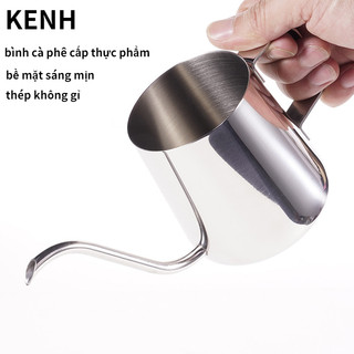 KENH HOUSE Dụng cụ pha cà phê nhỏ giọt màu bạc, 250ml/350ml, dụng cụ pha cà phê bằng thép không gỉ Stainless Pour-over Coffee Drip Pot