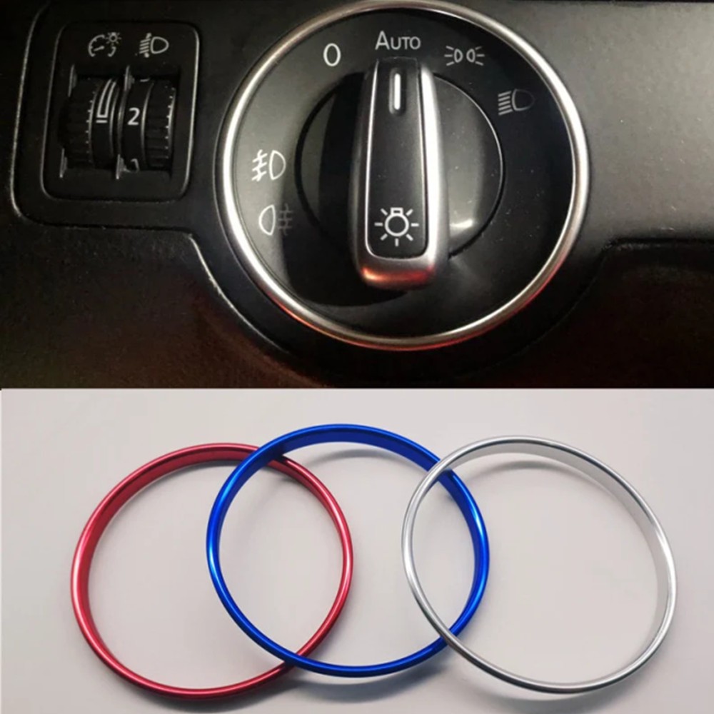 Hợp Kim Đèn Pha Công Tắc Viền Khung Vòng Dành Cho Xe Volkswagen VW PQ35 PQ46 Golf Jett MK5 MK6 Passa
