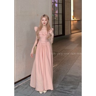 【COLORBLLIND】Váy eo hẹp cổ vuông Váy dài