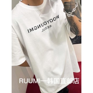 Wooyoungmi Áo thun ngắn tay có Logo cơ bản Unisex mới