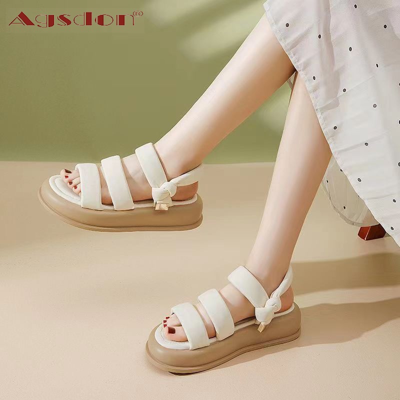Agsdon Giày Sandal Nhẹ Đế Dày Agsdon Nữ Mùa Hè 2025 Phong Cách Mới Nhẹ Phù Hợp Với Váy