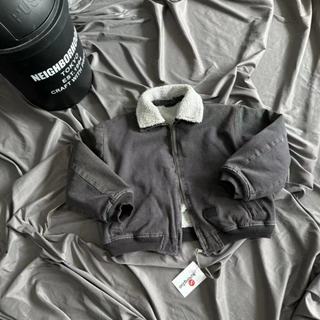 Mụn Rửa Vải Cừu Lông Cừu CLEANFIT Áo Khoác Ngắn Rời Size Lớn Nam Nữ Phong Cách Cặp Đôi