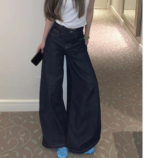 MUSHIHUI quần ống rộng quần nữ jean Đơn giản Stylish Vintage xu hướng WNK2420AJA 9Z240226