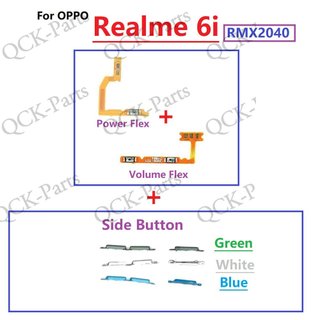 Dành cho oppo realme 6i rmx2040 bật / tắt nguồn nút công tắc bên giảm âm lượng nút cáp mềm thay thế