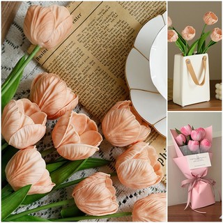 Nhân Tạo Hoa Tulip Mô Phỏng Hoa Giả Trang Trí Để Bàn Tinh Tế Trang Trí Đám Cưới Trang Trí Nhà