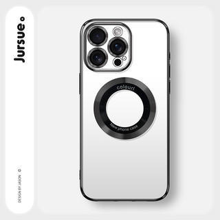 Ốp lưng JURSUE mềm sạc không dây trong suốt Cho iPhone 15 14 13 12 11 Pro Max YE1