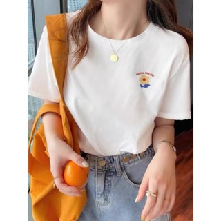 Porozi Áo thun ngắn tay Cotton trắng nguyên chất dành cho nữ 2024 Bộ sưu tập xuân hè mới