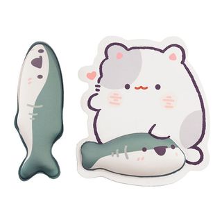 CHUYI Set 2 Đệm Lót Chuột 40 Màu Bằng Cao Su Non Và Vải Cao Su Non Dày Dặn Họa Tiết Cẩm Thạch