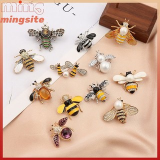 Zircon dễ thương ong giả ngọc trai hợp kim phụ kiện quần áo phụ kiện bữa tiệc quà tặng mingsite