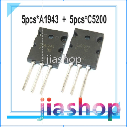 10 Chiếc 5 Cặp A1943 C5200 2SA1943 2SC5200 Cặp Âm Thanh Ống 5 Chiếc * A1943 + 5 Chiếc * C5200 TO-3PL